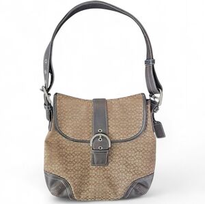 Coach Vintage SoHo Signature Monogram Logo Leather Shoulder Bag Crossbody Y2K